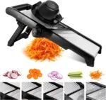 Adjustable Mandoline Slicer for Kitchen - Stainless Steel Vegetable Slicer Julienne Cutter with Ultra Sharp Blades 5-in-1 Vegetable Shredder for Onion, Potato Chip, French Fry - Image 8