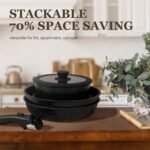 KIKCOIN 24 Pack Pots and Pans Set Non Stick, Detachable Handle Cookware Set, Induction RV Kitchen Cooking Set with Removable Handle, Frying Pans, Egg Pan - Dishwasher/Oven Safe, PFOA Free - Image 5