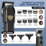 GTSPro Hair Clippers for Men, Clippers and Trimmers Set, Barber Clippers, Electric Hair Trimmer with Box, Gifts for Men Black - Image 5
