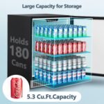 Coolski 24 inch Beverage Refrigerator, 180 Cans Under Counter Fridge with Stainless Steel, Built-in and Freestanding Outdoor Refrigerator for Patio Home Kitchen, ETL, DOE, NSF Approved - Image 3