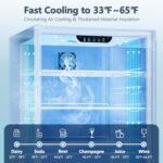 Coolski 24 inch Beverage Refrigerator, 180 Cans Under Counter Fridge with Stainless Steel, Built-in and Freestanding Outdoor Refrigerator for Patio Home Kitchen, ETL, DOE, NSF Approved - Image 4