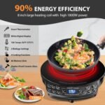 Nuwave Induction Cooktop, Improved Hot Plate with Digital Probe , 106 Temps 100°F-575°F, 3 Watt Settings, Portable Induction Burners for Cooking - Image 3