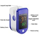 Fingertip Pulse Oximeter Blood Oxygen Saturation Monitor with OLED Screen Included Lanyard (Blue) - Image 4