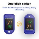 Fingertip Pulse Oximeter Blood Oxygen Saturation Monitor with OLED Screen Included Lanyard (Blue) - Image 5