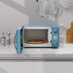 Galanz GLCMKA07BER-07 Retro Microwave Oven, LED Lighting, Pull Handle Design, Child Lock, Bebop Blue, 0.7 cu ft - Image 5