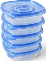 GladWare Entrée Food Storage Containers with Glad Lock Tight Seal | BPA Free | Medium Square Plastic Containers Hold Up to 25 Ounces of Food, 5 Count - 2 Pack - Image 3