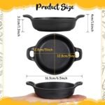 Mini Cast Iron Skillets 5 x 5 x 1.3 Inch Cast Iron Pan Small Ramekin Set Black Casserole Dish Cookware Oven Safe Mini Skillets for Kitchen Indoor Outdoor Picnic (8 Pack) - Image 3