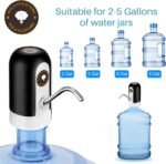 Generic Automatic 5 Gallon Water Bottle Dispenser Pump – Portable and Rechargeable, Fits Upto 5 Gal Jar, BPA-Free, Stainless Steel Spout, Long Battery Life – (Black), VS2024-02 - Image 5
