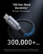 Anker Prime USB C to USB C Cable, 240W Fast Charging Cord, Upcycled-Braided Nylon with 100-Year Bend Durability for iPhone 17 Series, MacBook, Galaxy S24(6 FT) - Image 4
