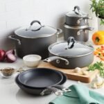 Circulon 83903 Radiance Hard Anodized Nonstick Cookware Pots and Pans Set, 10 Piece, Gray - Image 3