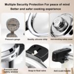 24 qt Pressure Canner,Canning Pressure Cooker with Gauge,14.5PSI,Large Capacity Aluminum Pressure Canners for Compatibility Gas and Induction Cooktops - Image 4