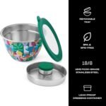 S’well Stainless Steel 64oz Salad Bowl Kit, Paper Cutouts Design, Includes 2oz Mini Canister and Removable Tray, Leakproof, Easy to Clean, Dishwasher Safe - Image 4
