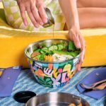S’well Stainless Steel 64oz Salad Bowl Kit, Paper Cutouts Design, Includes 2oz Mini Canister and Removable Tray, Leakproof, Easy to Clean, Dishwasher Safe - Image 5