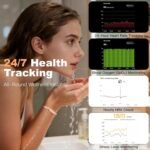 Fitness Tracker Bracelet for Women, Heart Rate & Blood Pressure Monitor Oxygen Sleep & Activity Tracker Step & Calorie Counter Stylish Smart Bracelet, Compatible with iOS & Android, Rose Gold - Image 3