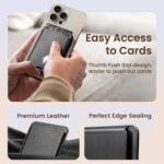 SOUNDBYTE Stronger Magnetic Wallet for iPhone 17/16/15/14/13/12 Series & for MagSafe Cases | N52 Magnet RFID Blocking Leather Magnetic Card Holder with Powerful Magnets | Holds 3 Cards | Black - Image 5