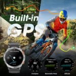 Military Smart Watches for Men with GPS, 1.43" AMOLED Bluetooth Call Smartwatch with LED Flashlight, Smart Watch for Android iOS, IP68 Waterproof Fitness Tracker with Heart Rate (Black) - Image 3