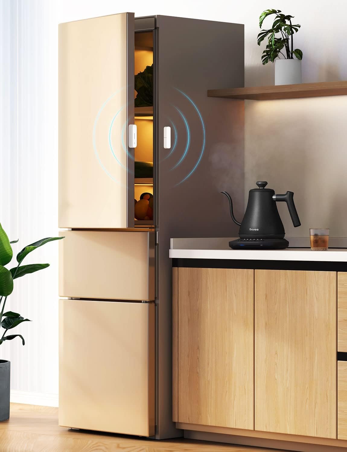 GoveeLife Door Window Sensor, Group Control Unlimited Devices, Wireless Mini Contact Sensor for Smart Home Automation, Battery Powered, Supports Most Smart Products White - Image 3