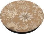 Chic Neutral Beige || Flower Beige PopSockets Swappable PopGrip - Image 3