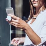 Chic Neutral Beige || Flower Beige PopSockets Swappable PopGrip - Image 4