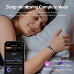 Smart Bracelet,Activity&Fitness Trackers,Touch Screen/Sleep Tracker/Heart Rate/Blood Oxygen,5ATM Waterproof,Multiple Sports Modes,Free App for iOS Android (Steel Belt, Rose Gold) - Image 4