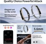 Smart Bracelet,Activity&Fitness Trackers,Touch Screen/Sleep Tracker/Heart Rate/Blood Oxygen,5ATM Waterproof,Multiple Sports Modes,Free App for iOS Android (Steel Belt, Rose Gold) - Image 5