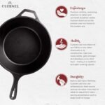 Cuisinel Cast Iron Skillet + Lid - 2-In-1 Multi Cooker - Deep Pot + Frying Pan - 3-Qt Dutch Oven - Pre-Seasoned Oven Cookware - Works for Bread, Indoor/Outdoor, Grill, Stovetop and Induction - Image 3