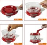 KIRKWOOD KITCHEN Multi-function Manual Food Processor Kitchen Meat Grinder Vegetable Chopper, Slicer Spinner Dicer for Fruits, Herbs, Lettuce, Salad Foods - Image 4