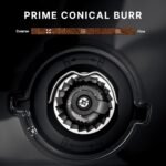 Coffee Maker with Grinder, Programmable Hot and Cold Coffee Maker with 22 oz Glass Carafe, Fully Automatic Coffee Machine with Timer, Removable Filter, Black Americano Coffee Machine - Image 4