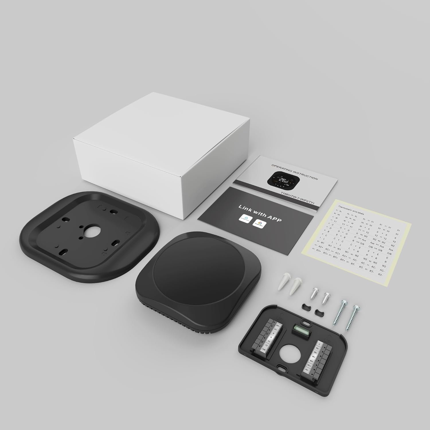 Smart Thermostat 3H/2C, WiFi Household Thermostat for Heat Pump and Conventional Multi-Stage System, Easy DIY Installation, Voice Control, Support Alexa and Google Home, C-Wire Required - Image 4