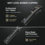 GTS Hair Clippers for Men Professional, Beard Trimmer Kits & Sets, Cordless Mens Hair Trimmer, Electric Shavers, Haircutting Machine with LED Display, for Barber 4 in 1 - Image 3