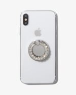 Sonix Embellished Crystal Rhinestone Phone Ring (Silver, Clear) - Image 3