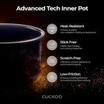 CUCKOO Basic Rice Cooker 6-Cup Uncooked / 12-Cup Cooked, Versatile Rice Maker with Non-Stick Inner Pot, Easy to Use, Auto Keep Warm, White/Purple (CR-0671V) - Image 5
