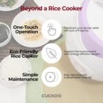 CUCKOO Basic Rice Cooker 6-Cup Uncooked / 12-Cup Cooked, Versatile Rice Maker with Non-Stick Inner Pot, Easy to Use, Auto Keep Warm, White/Purple (CR-0671V) - Image 6