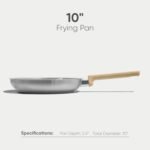 CAROTE 10" Stainless Steel Frying Pan, Non-Toxic Fry Pan Egg Pan Omelet Pan,Fast & Even Heat, Induction, Ceramic and Gas Cooktops Compatible - Image 4