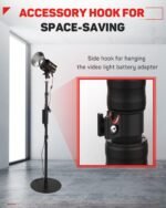 IFOOTAGE RB-A400 Round Base Light Stand Monopod, 79" Tripod Monopod for Cameras, Lights, Webcam, Live Streaming, Vlogging, Payload 22LBS - Image 4