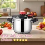 Pressure Cooker 10 QT,Pressure Canner,18/8 Stainless Steel Pressure Cooker,10/15 PSI Settings,One-Hand Locking,Compatibility Gas and Induction Cooktops, Glass Lid included - Image 3