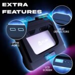 KLIM Everest Laptop Cooling Pad | New | Powerful Turbo-Fan 4300 RPM Laptop Cooler | Sealed Foam for Maximum Performance | Avoid Overheating and Protect Your Gaming Laptop | 14-17.3 in - Image 4