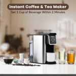 Mecity Coffee Maker 3 in 1 Single Serve Coffee Machine, Compatible with K cup Capsules, Instant Coffee Pot, Tea maker, 6,8,10 Oz Cup, Removable 50 Oz Water Reservoir, 120V 1150W - Image 3