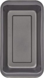 Amazon Basics Rectangular Baking Bread Loaf Pan, 9.5 x 5 Inch, Set of 2, Gray - Image 3