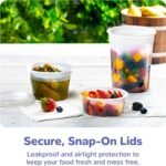 GUSTO To Go Food Containers with Lids [8 oz, 16 oz, 32 oz - 48 Count] - Deli Plastic Food Storage Containers with Lids for Meal Prep, Leftovers, and Freezer Storage - Formerly Comfy Package - Image 4