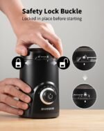 SHARDOR Electric Super Silent Blade Coffee Grinder, Timed Grind Control Rotary Knob, Adjustable Coarse to Fine for Coffee Beans, Spices & Herbs, Black - Image 3