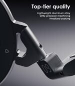 Aulumu G09 Magnetic Ring Grip | Omnidirectional Rotation | MagSafe Compatible | Aluminium Alloy Construction | Stable Dual-Sided Magnetic Attachment | Includes Handle Ring Phone Stand- Black - Image 4