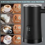 Electric Milk Frother, 4 in 1 Milk Steamer,11.8oz/350ml Automatic Warm and Cold Foam Maker for Coffee,Latte, Cappuccino, Macchiato, Hot Chocolate - Image 4