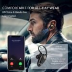 Bluetooth Headset, V5.0 Ultralight Wireless Headphone Cell Phone Earpiece with Mic Headsetcase,Volume Control, Handsfree Earbud,Compatible with Android/iPhone/Smartphones/Laptop - Image 3