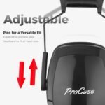 ProCase Noise Cancelling Ear Muffs SNR 33dB, Ear Hearing Protection Headphones for Adults, Sound Proof Ear Defenders for Work, Mowing, Shooters Shooting Gun Range, Construction -Black - Image 3