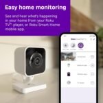 Roku Indoor Camera - Home Security - 2-Pack - Wired Security Camera & Pet Monitor with 1080p HD Color Night Vision, Works with Alexa & Google, Motion & Sound Detection, WDR & WiFi 6 - Image 3
