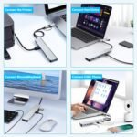 USB C Hub USB Hub 3.0 for Laptop, Upgrade 8 in 2 USB Splitter with USB-C/4 USB A Port Extender, TF/SD Card Slot, 3.5mm Audio Adapter, USBC USB Dongle for PC/Mac/MacBook/Laptop/iPad/Tablet - Image 4