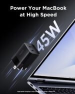 45W USB C Charger, 2 Port PPS Compact Foldable GaN Charger for iPhone 17/16, iPad, Galaxy S25 S24, Pixel 10/9, Compatible with MagSafe (Black) - Image 4