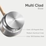 CAROTE 1.6QT & 3QT Sainless Steel Saucepan with Lids and 1QT Saucepan without Lid Pot Set,3-ply Base, Non-Toxic, Induction Cookware Set, Small Kitchen Pots, Tempered Glass Lids - Image 4