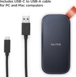 SanDisk 1TB Portable SSD - Up to 800MB/s, USB-C, USB 3.2 Gen 2, Updated Firmware - External Solid State Drive - SDSSDE30-1T00-G26 - Image 4